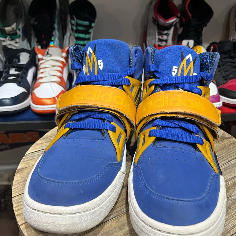 Adidas Mutombo TR Block Vivid Blue Gold Men’s - Picture 3 of 6